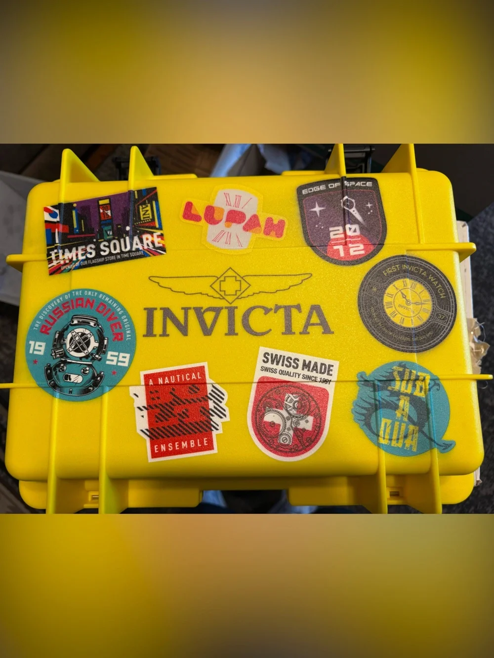 Invicta Gold and Yellow His & Hers Watch Set with Flashlight and Speaker